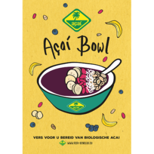 Marketingmateriaal voor Acai bowls en smoothies