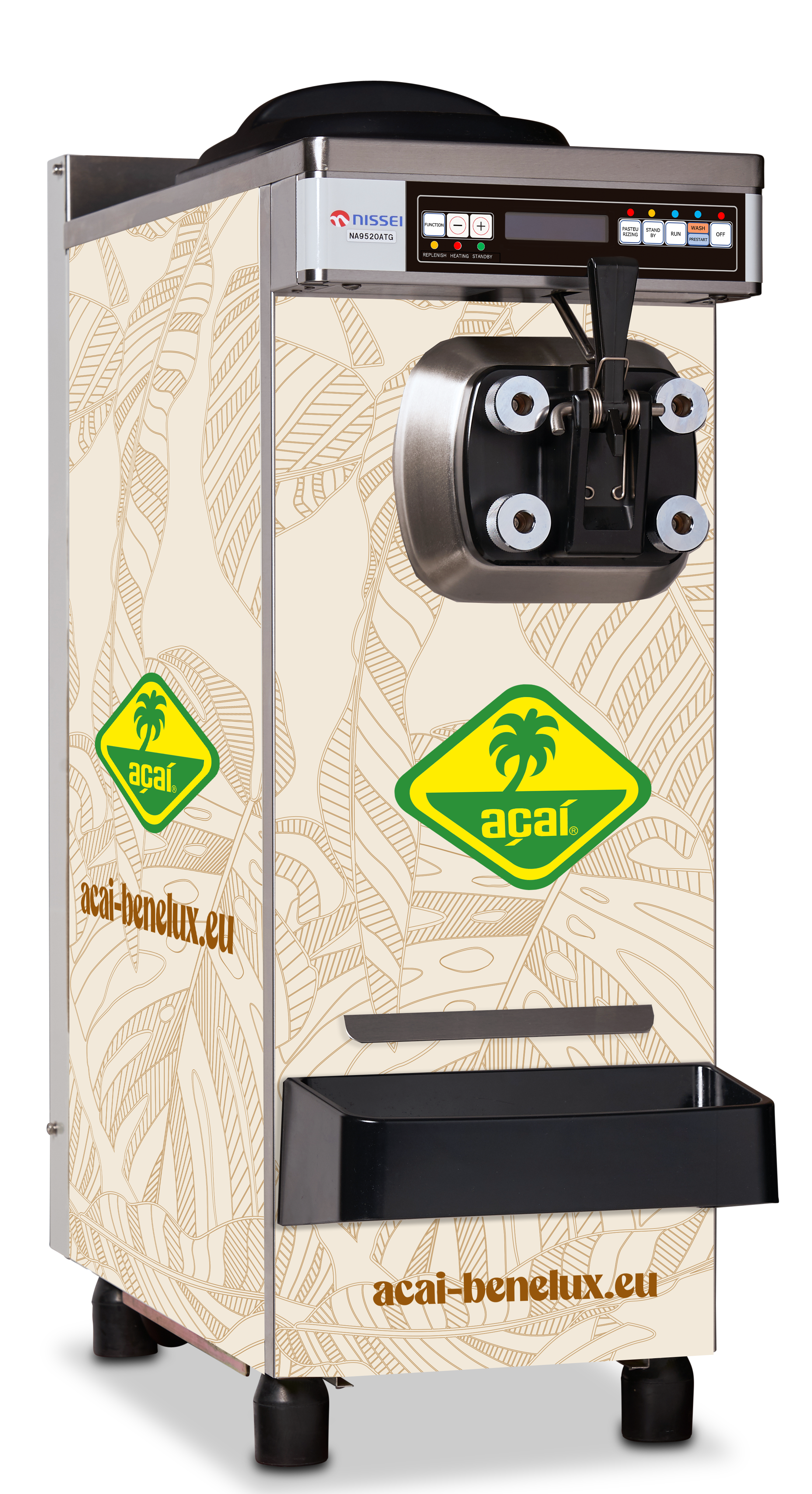 Nissei Acai soft serve Avai ijs machine afbeeling ncl Acai wrapping
