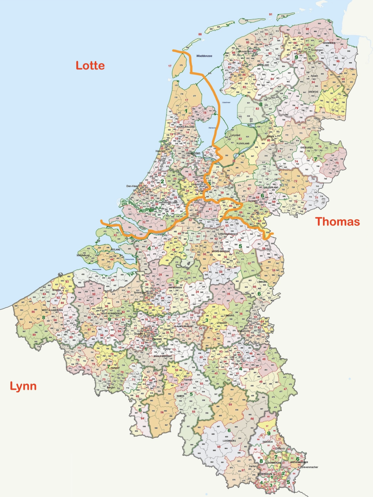 Regioverdeling horeca adviseurs voor Acai en smoothies in Nederland en Belgie